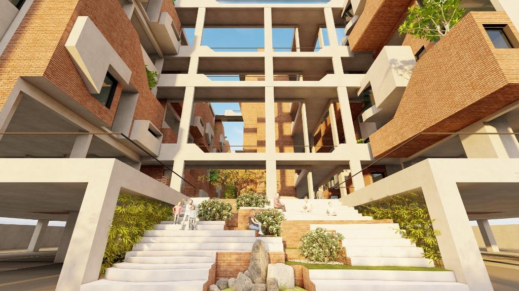 Horizon Villaments Concept — Terraced Courtyard Steps